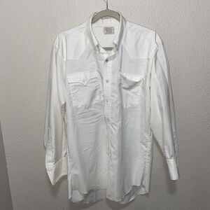 Vintage H Bar C California Ranchwear Button Down Shirt Size M White